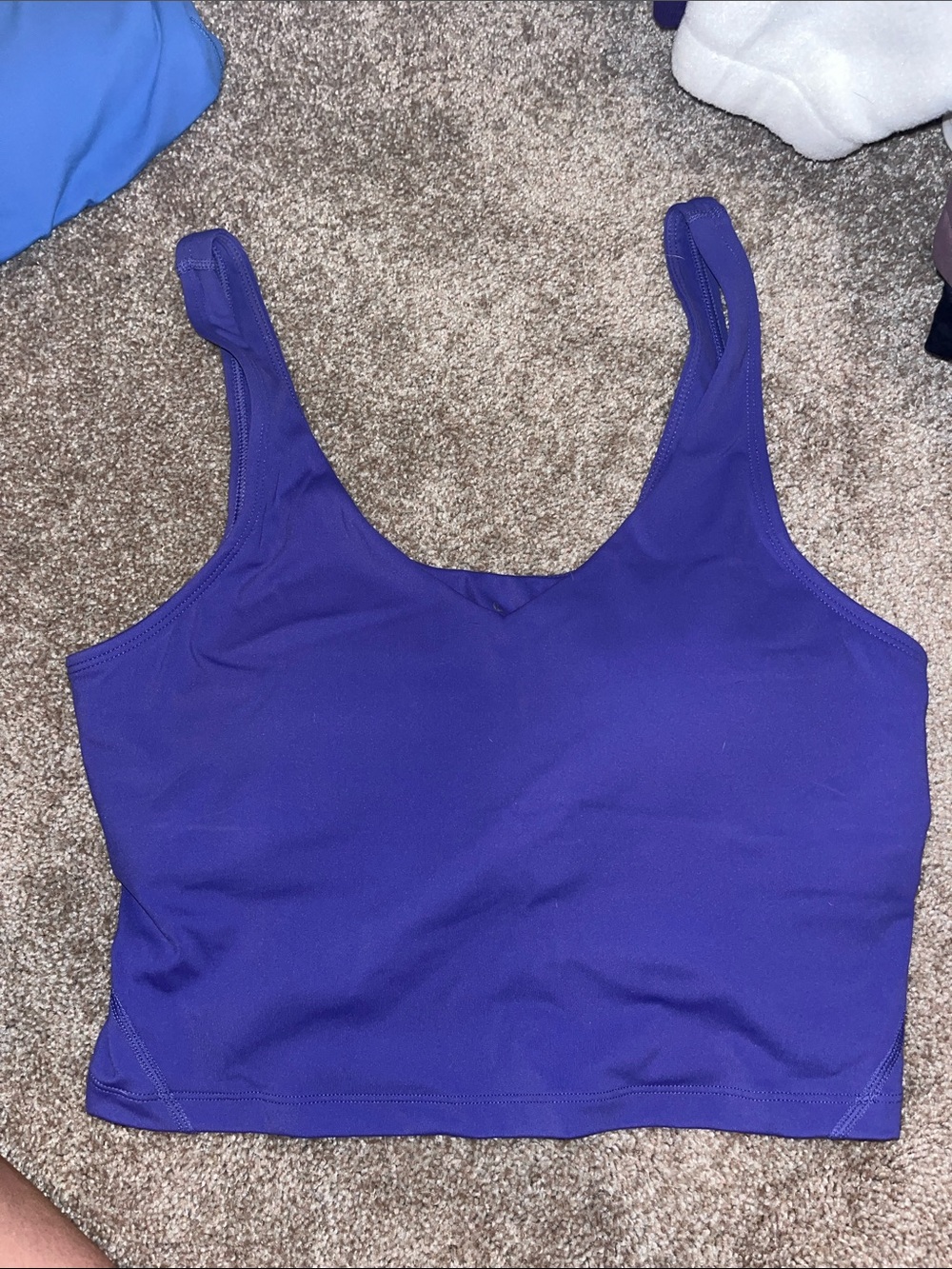 Purple Cropped Tank Top